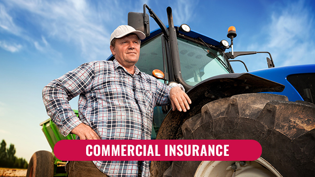 Commercial Insurance image farmer and tractor